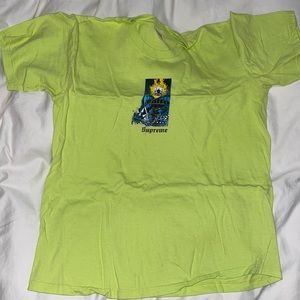 Supreme neon green ghostrider tshirt